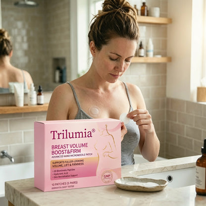 🏆 Trilumia® Advanced Nano Microneedle Bust Patch For Fuller, Firmer-Looking Curves Naturally🐦‍🔥