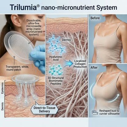 🏆 Trilumia® Advanced Nano Microneedle Bust Patch For Fuller, Firmer-Looking Curves Naturally🐦‍🔥